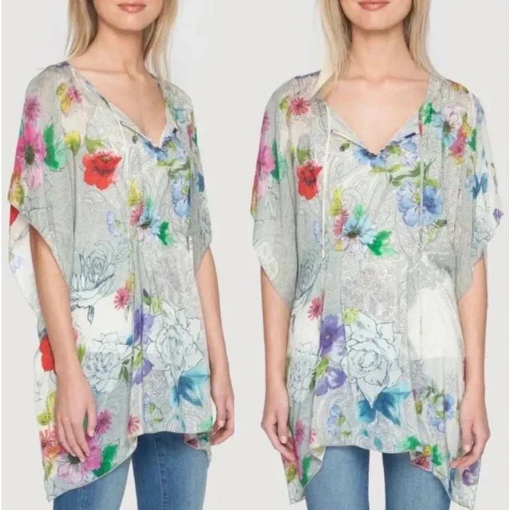 Johnny Was floral poncho size XS